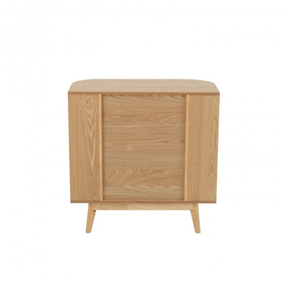 Jline Kast Rond Mdf Dennenhout Naturel Large.