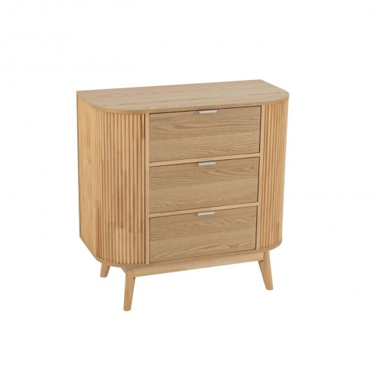 J Line Kast Rond Mdf Dennenhout Naturel Large kasten JO50773.
