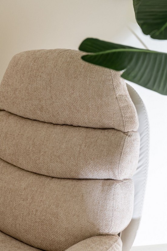 J Line Relax Zetel Voetbank Metaal Multiplex Grijs Zwart.