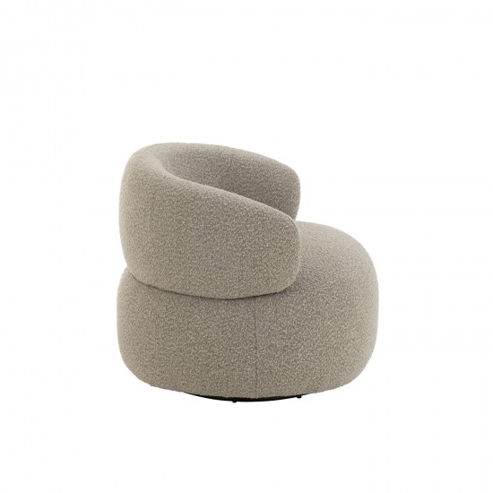 J Line fauteuils Jolipa Fauteuil Pivotant Rond Mousse Taupe.