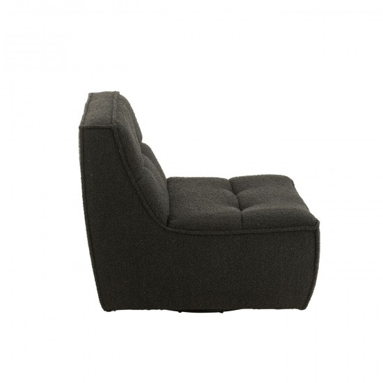 J Line fauteuils Jolipa Fauteuil Pivotant Carré Mousse Noir.