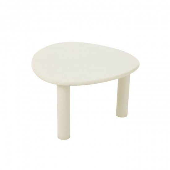 J Line tables d appoint bouts de canapé Jolipa Table D Appoint Bali Mdf Pvc Blanc Medium.