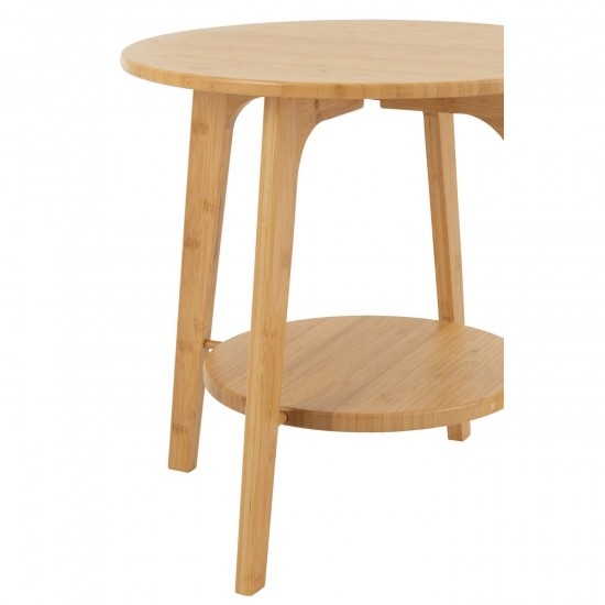 J Line tables d appoint bouts de canapé Jolipa Table D Appoint Rond Bambou Naturel Small.