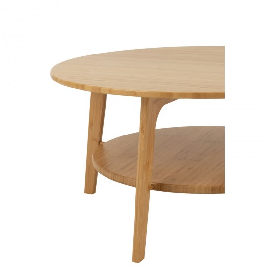 J Line tables d appoint bouts de canapé Jolipa Table D Appoint Rond Bambou Naturel Large.