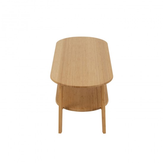 J Line tables de salon basse Jolipa Table Basse Carre Bambou Naturel.