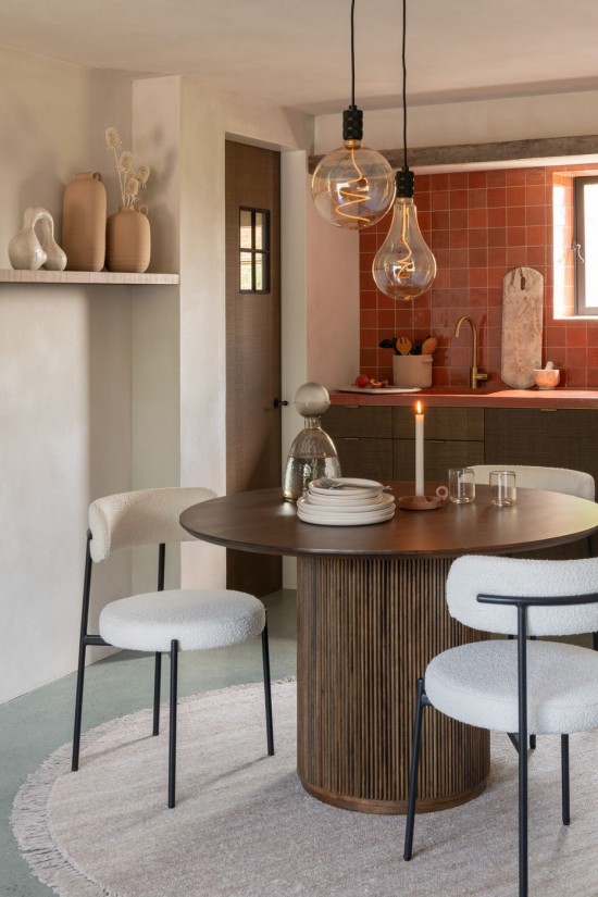 Jline Silla Boucle Contrachapado Negro Blanco Poliéster.