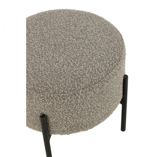 Jline Kruk Boucle Multiplex Polyester Grijs Zwart.