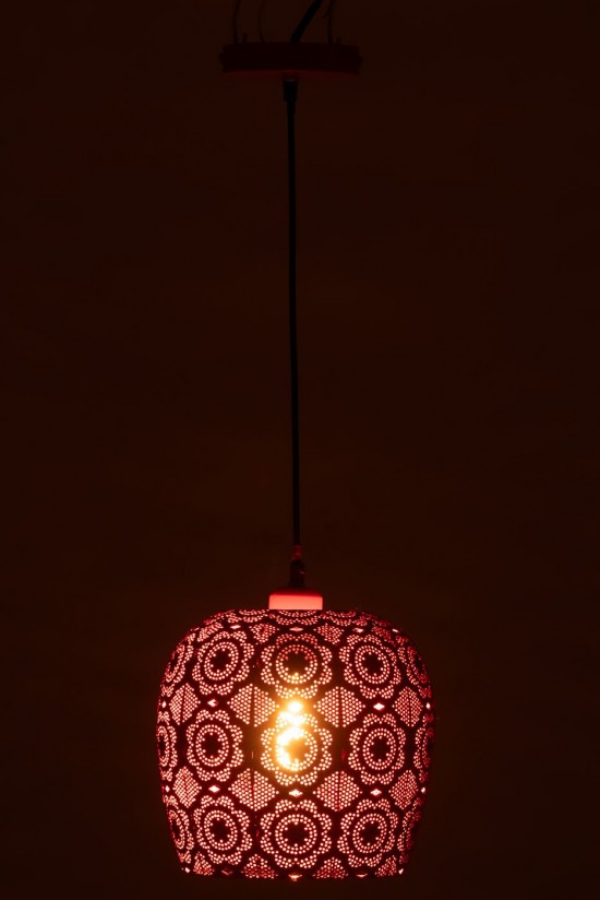 J Line lampes suspendues suspensions pendantes Jolipa Lampe Suspension Alive Metal Rouge.