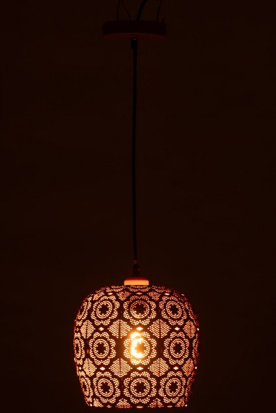 J Line lampes suspendues suspensions pendantes Jolipa Lampe Suspension Alive Metal Orange.