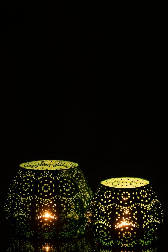 Jline Teelichthalter Zylinder Metall Glas Cyan Large t lichthalter teelichtleuchter teelichte.