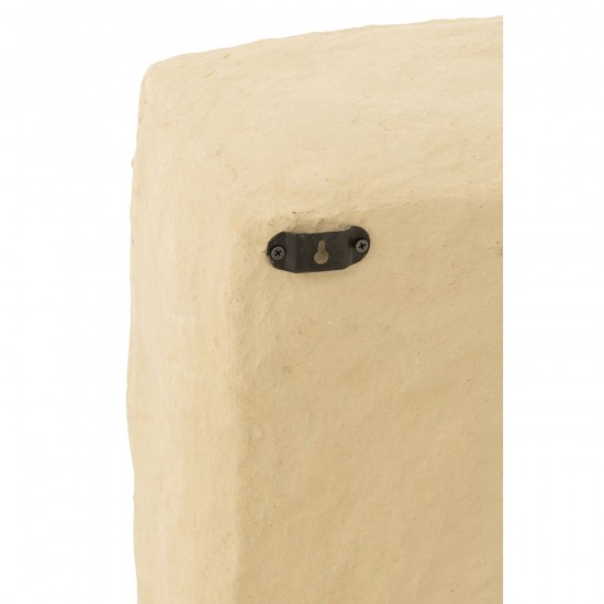 J Line étagères accroches Jolipa Etagere Murale Flint Papier Mache Naturel Large.