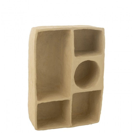 J Line Wandrek Flint Papier Mache Naturel Large hangrekken JO50978.