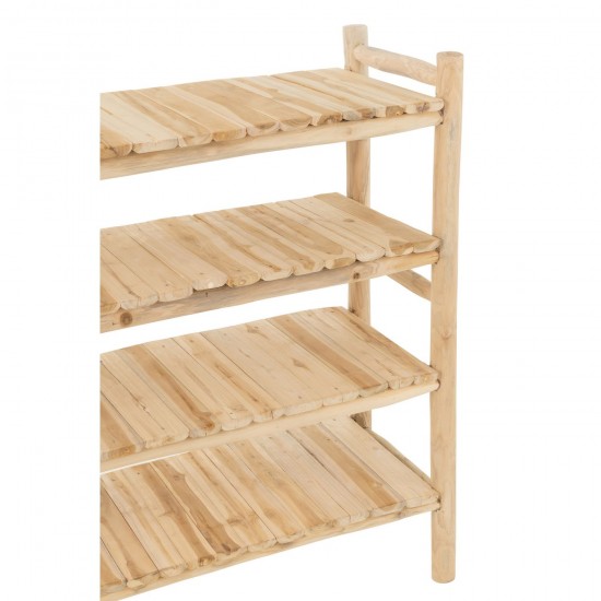 J Line Rack Ranch Teak Wood Natural cupboard racks.