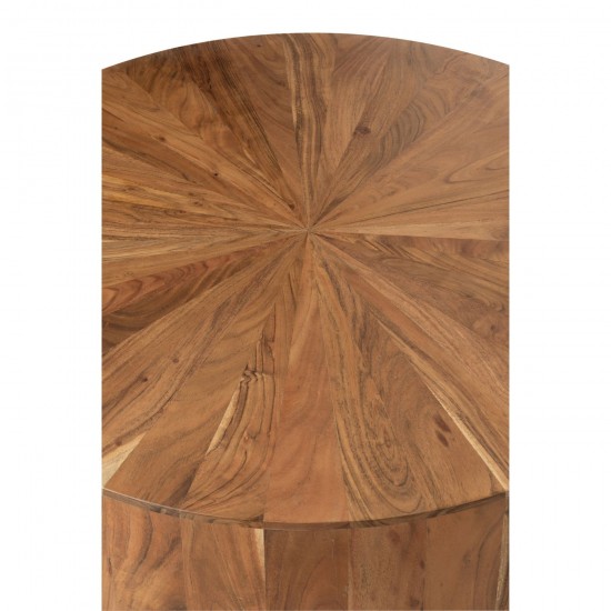 Jline Salontafel Rond Acacia Hout Mdf Naturel.