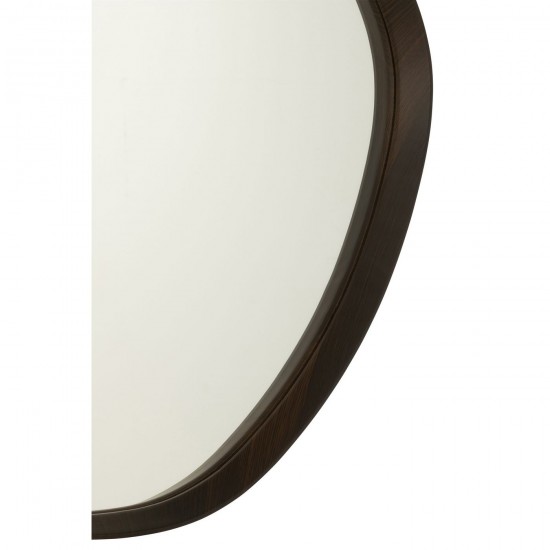J Line Miroir mural Miroirs murals Jolipa Miroir Mural Abstrait Miroir Mdf Marron Fonce Small.