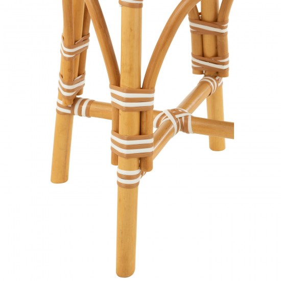 Jline Kruk Live Rattan Kunststof Naturel Wit.