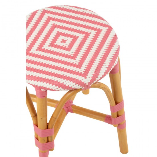 Jline Kruk Live Rattan Kunststof Naturel Roze.