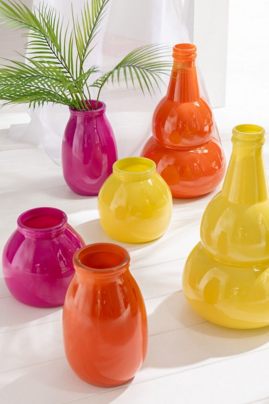 Jline Vase Cocoon Glass Orange.