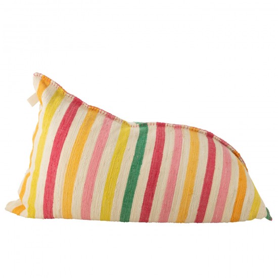 J Line poufs Jolipa Pouf Cocoon Lignes Coton Mix.