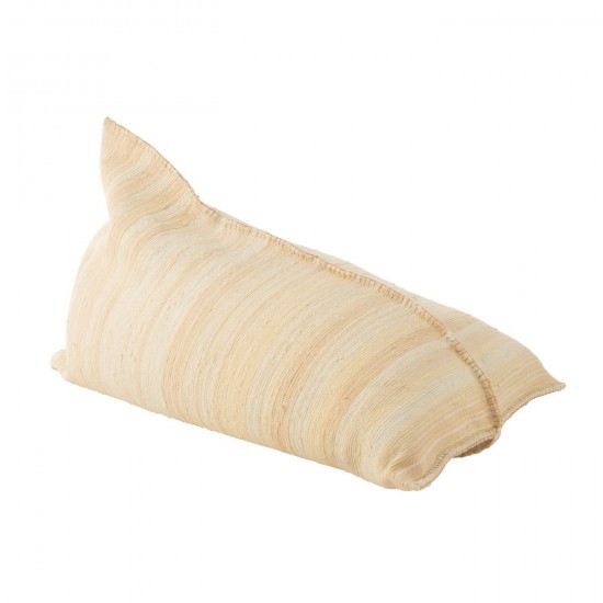 J Line Zitzak Breeze Strepen Gerecycleerd Katoen Creme Zalm zitzakken JO51281.