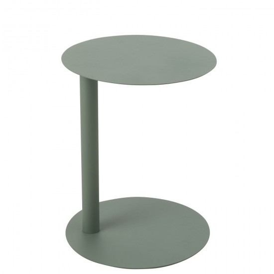 J Line tables d appoint bouts de canapé Jolipa Table Appoint Ronde Metal Vert.