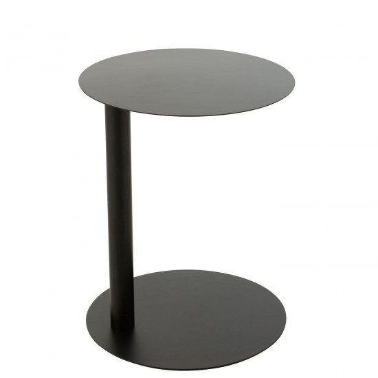 J Line tables d appoint bouts de canapé Jolipa Table Appoint Ronde Metal Noir.