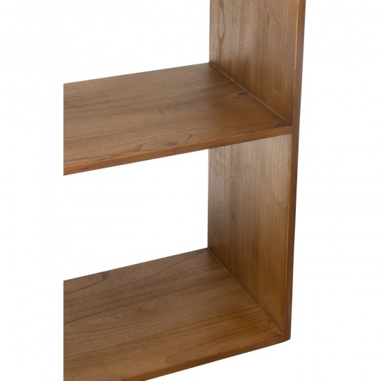 J Line Wall Rack Cube 2P Wood Brown cupboard racks.