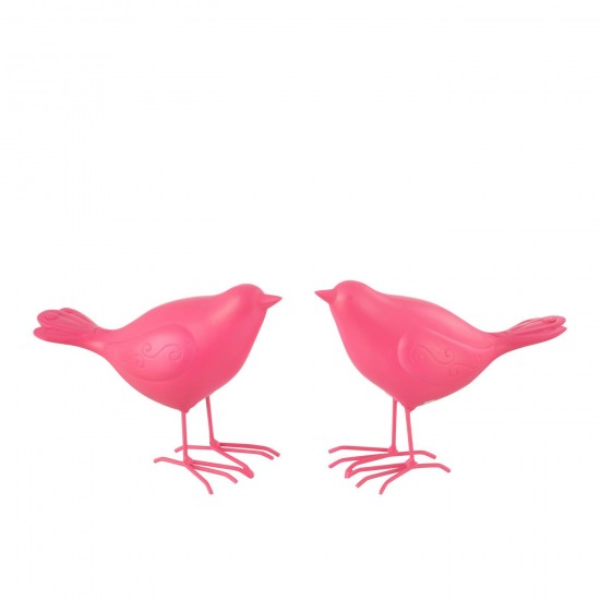 J Line Vogel Polyresin Roze Large vogels JO51448.
