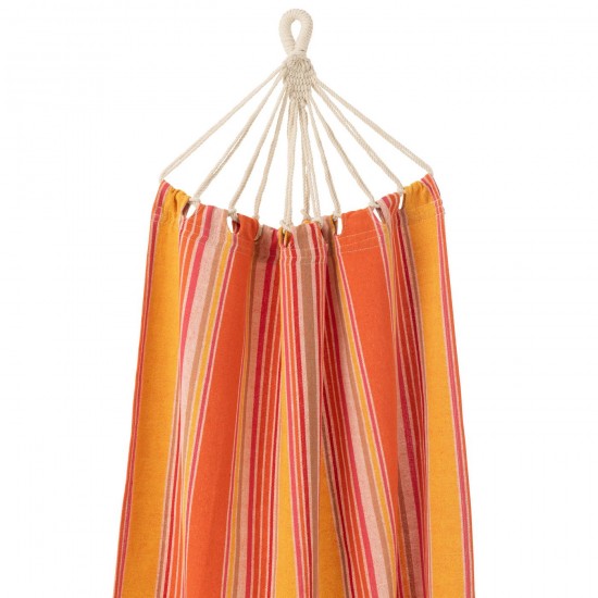 J Line hamacs avec corde Jolipa Hamac Rayures Coton Polyester Orange Mix.