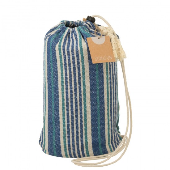 Jline Hangmat Strepen Katoen Polyester Blauw Wit.