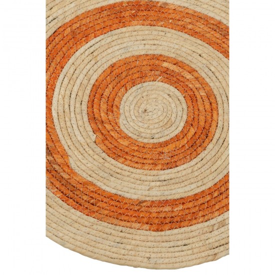 J Line tapis moquettes Jolipa Tapis Set De Table Rond Cercles Maïs Orange Rouge Small Assortiment De 2.