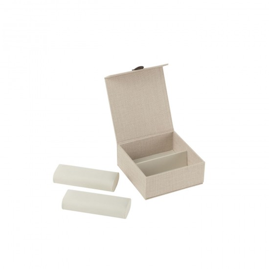 J Line Porte bijoux. Boîte à bijoux. Boîtes à bijoux Jolipa Boite A Montres Polyester Gris.