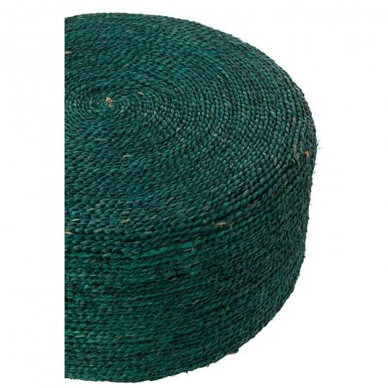 J Line poufs Jolipa Pouf Rond Jonc De Mer Vert D Eau.