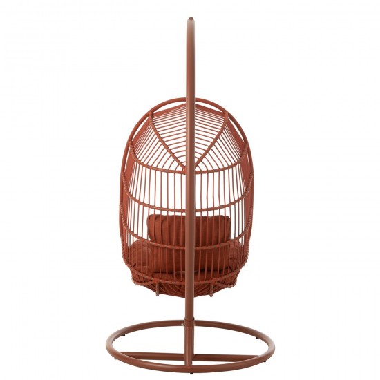 Jline Hangstoel Egga Metaal Koord Rood.