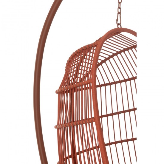 Jline Silla Suspendida Egga Acero Soga Roja.