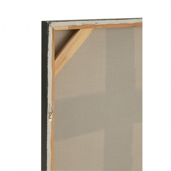 Jline Schilderij Vierkant Acrylverf Canvas Wit Zwart.