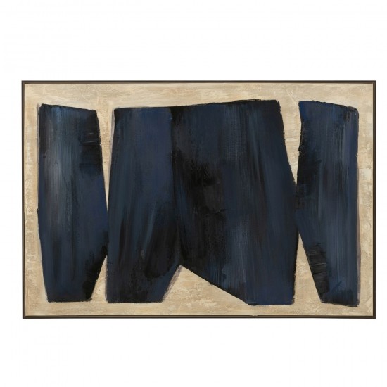 J Line Schilderij Pog Acrylverf Canvas Zwart Bruin schilderijen kaders schilderijtjes JO52393.