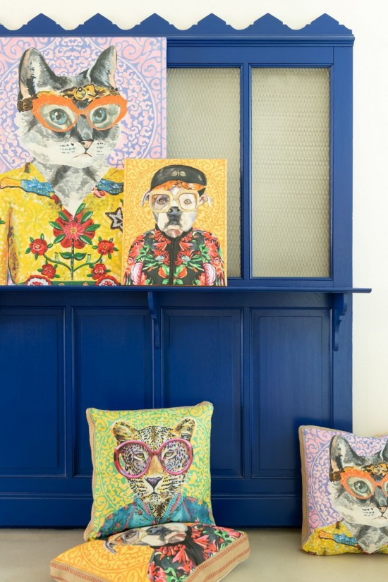 Jline Cojin Tigre Popart Poliester Lino Mix.