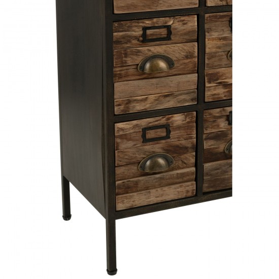 J Line Cupboard 16 Drawers Wood Metal Brown closets cupboards closets.