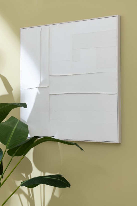 Jline Pintura Log Canvas Madera De Pino Blanco.