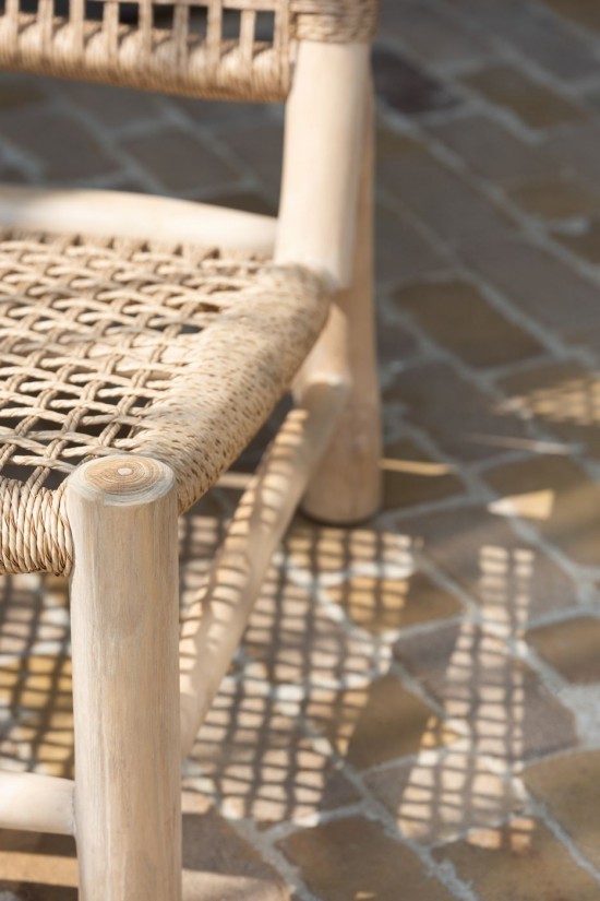 JLine J Line Zetel Vita Teak Kunststof Naturel zetels.