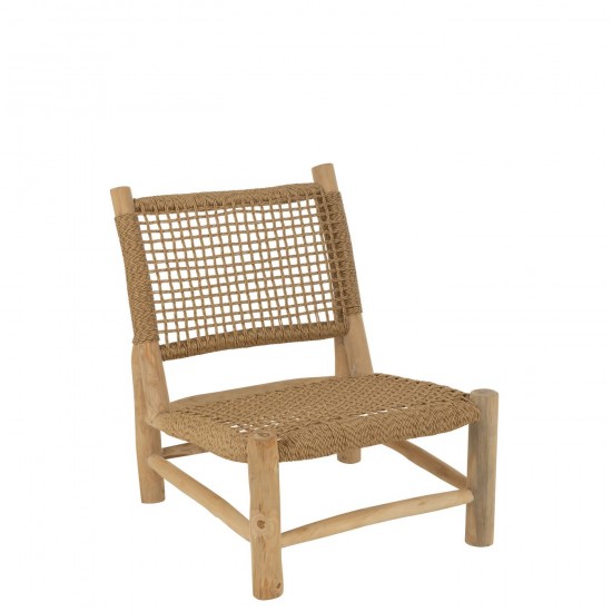 J Line Zetel Vita Teak Kunststof Naturel zetels JO52946.