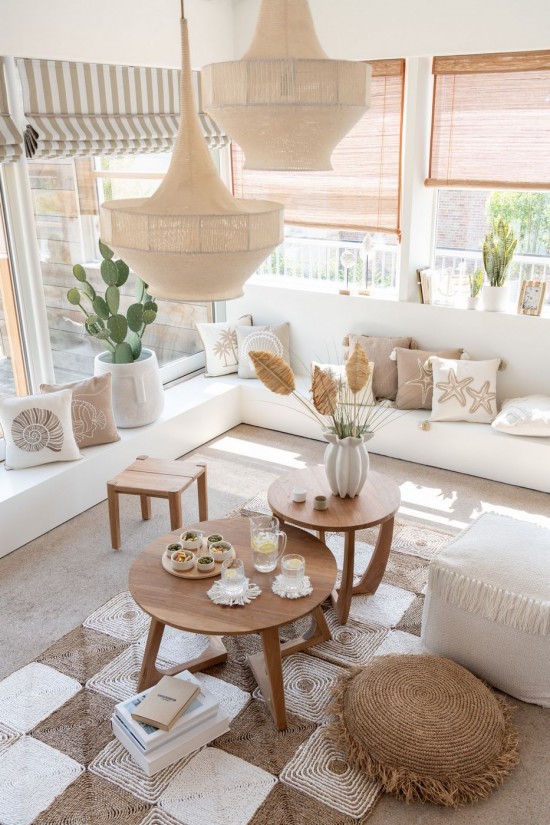 J Line Tavolino Bruni Teak Naturale Side Table Bruni Teak Natural.