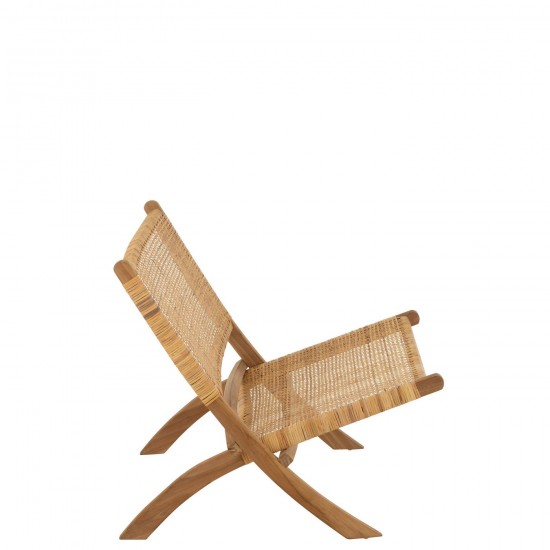 J Line chaises pliables pliantes pliants escamotables Jolipa Chaise Pliante Rotin Teck Naturel.
