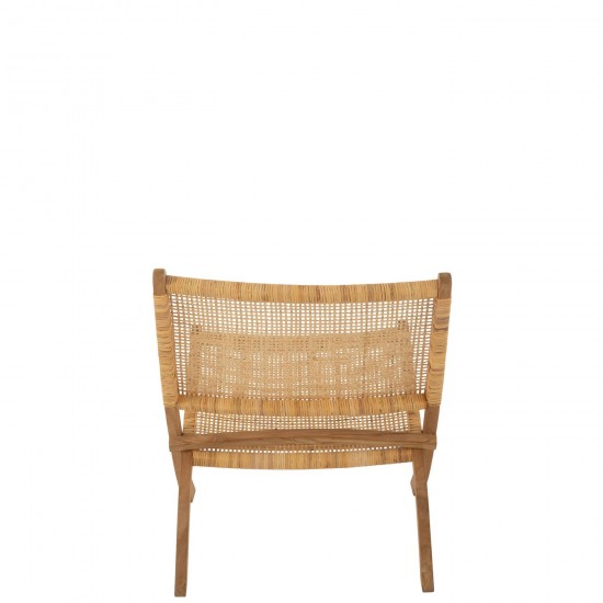 Jline Plooistoel Rattan Teak Naturel.