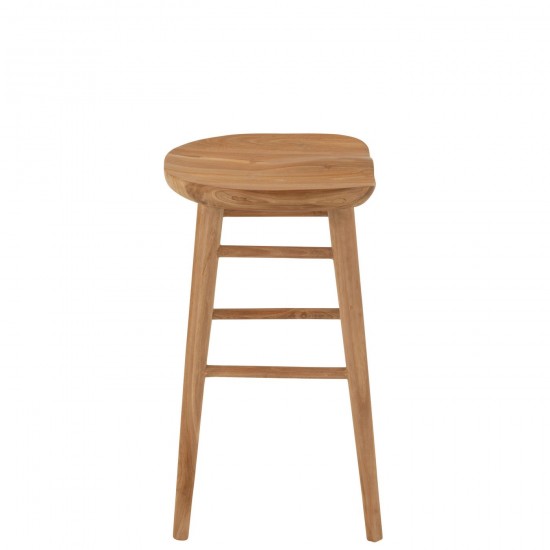 J Line chaises tabourets de bar Jolipa Chaise De Bar Mika Teck Naturel.