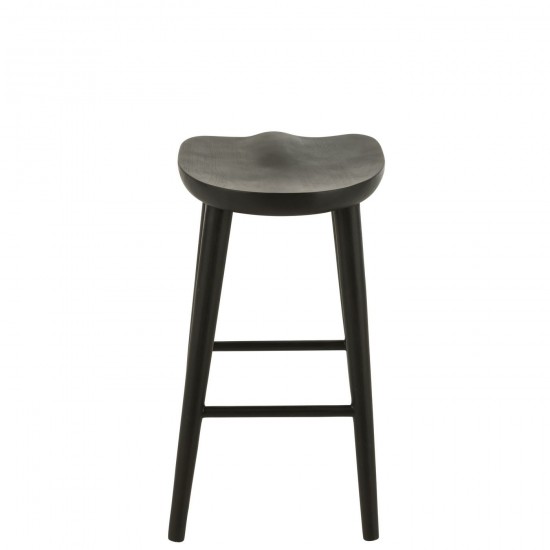 Jline Barstoel Mika Teak Zwart.