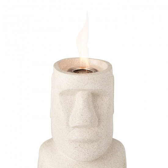 J Line Lampe à huile. lampes à huile Jolipa Brasero Moai Mgo Gris.