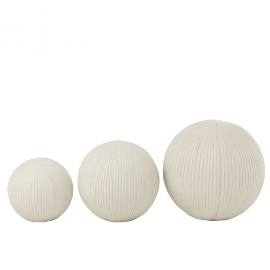 J Line boules balles Jolipa Balle Deco Argile Blanc Large.