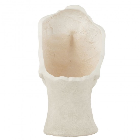 J Line cachepots de fleur Jolipa Cachepot David Argile Blanc Large.